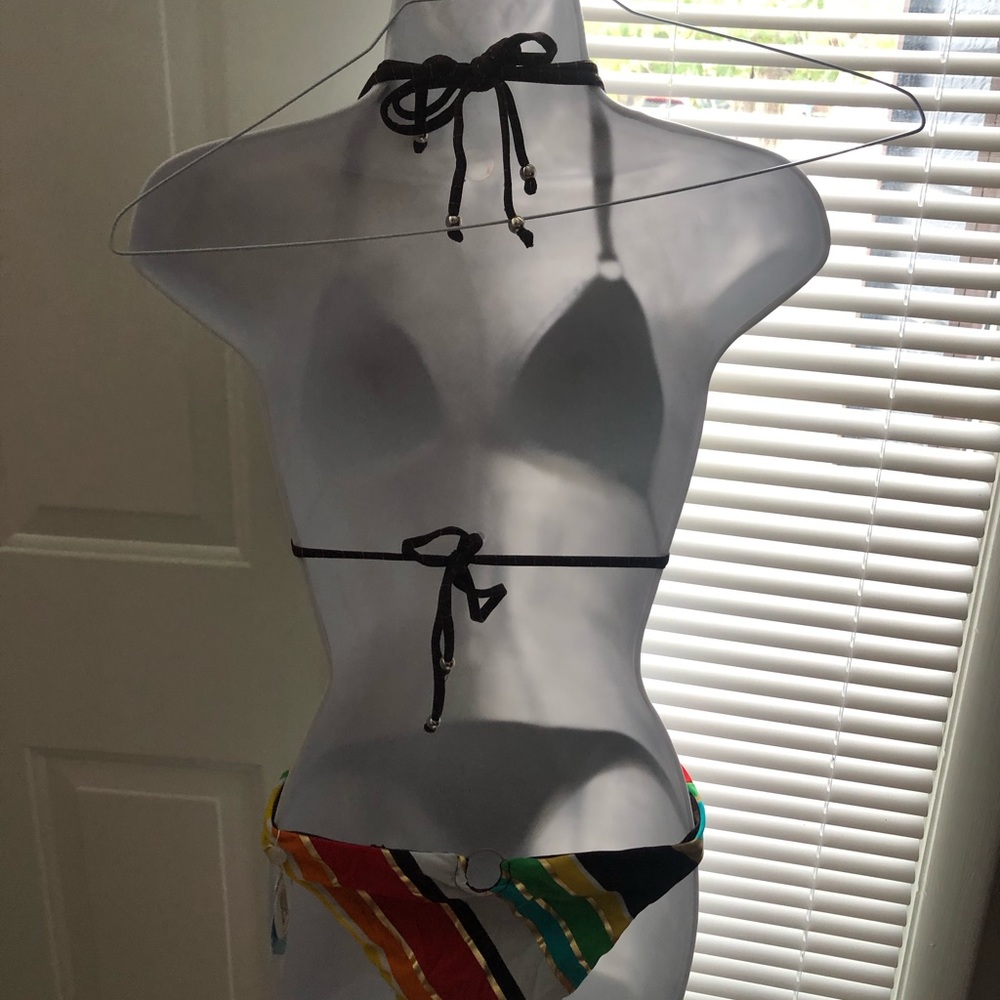 Striped Multicolor Bikini Set - Picture 13 of 16